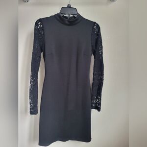 Black Lace Long Sleeve Dress